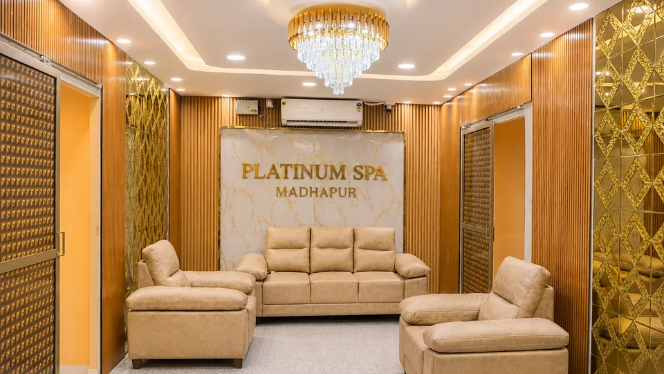 Platinum Luxury Spa reception in Madhapur